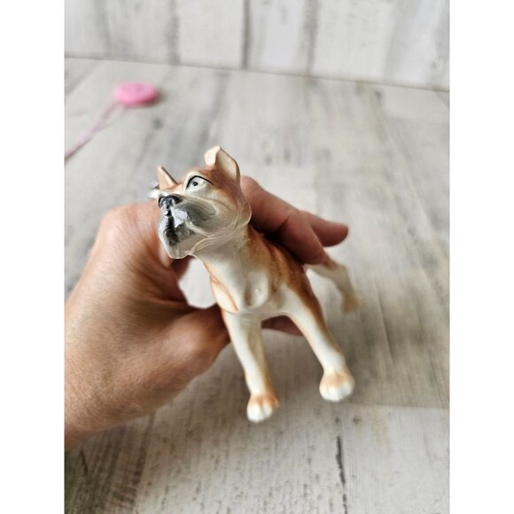 Vintage boxer as is porcelain figurine statue Fawn Brown standing - Picture 10 of 10